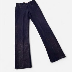Jones New York Women’s Lexington Straight Leg Navy Blue Jeans, Sparkles, Sz 6